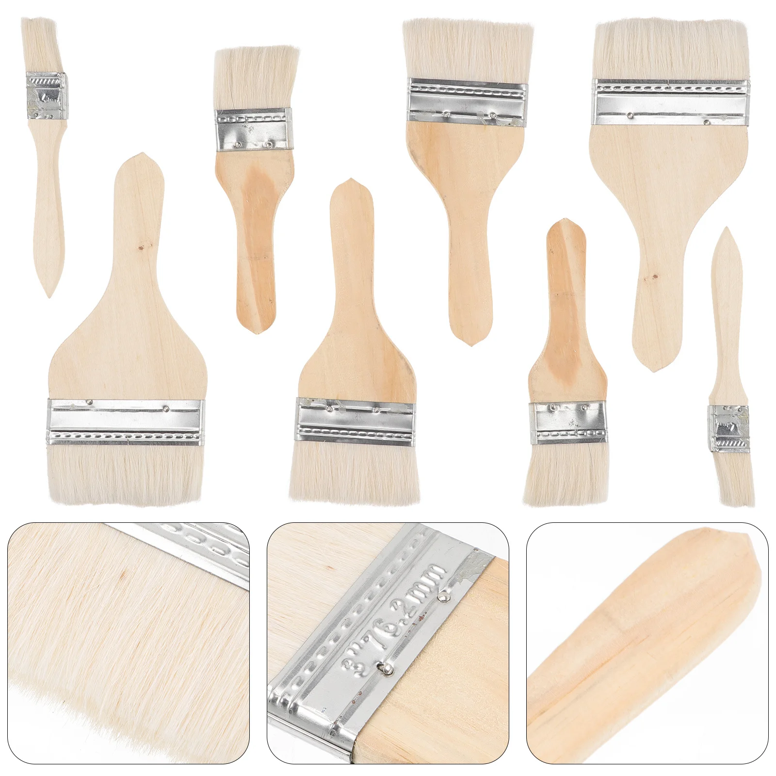 

8 шт., шерстяные кисти с деревянной ручкой, прочный набор кистей для рисования, художественное ремесло, настенная мебель, дверные подставки для рисования