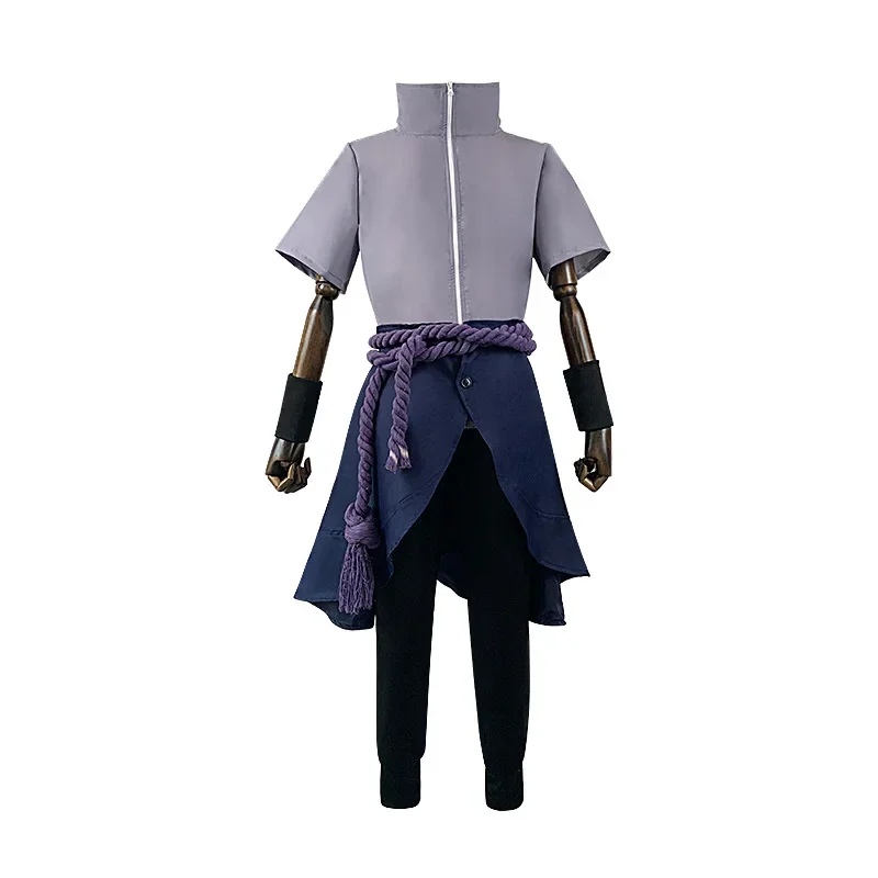 Anime Shippuden Uchiha Sasuke Cosplay Costume Top Pants Belt Man Suit Costume Halloween Costume