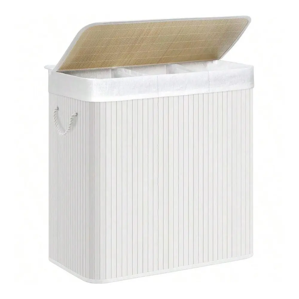 

Laundry Baskets Organization Storage Organization Laundry Hamper, 39.6 Gallons 150L, 3Section Laundry Basket, Laundry Hamper Wit