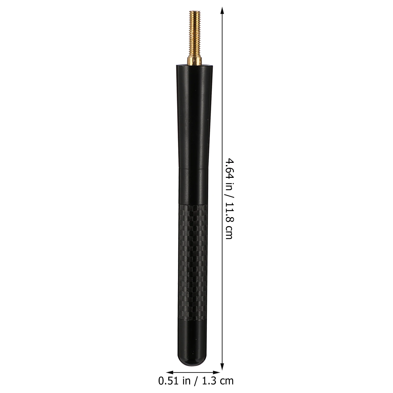 

2 pcs 12Cm Universal Short Rod Car Antenna Replacement Aluminum Alloy Radio Signal Antenna For Am Fm Carbon Fiber Style Metal