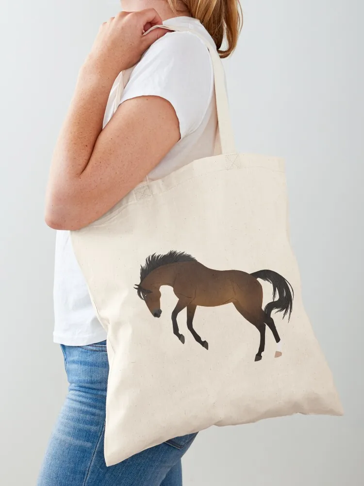 

Bucking Bay Thoroughbred - Equine Rampaige Tote Bag Canvas shoulder bag personalized tote shopping bag Gift