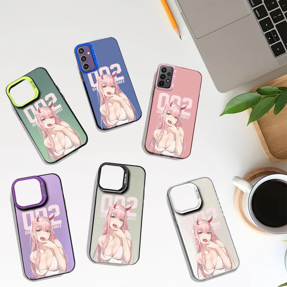 Anime D-DARLING in the FRANXX Laser Phone Case for Samsung S24 23 22 ULTRA A25 33 32 34 S PLUS IMD Shockproof Silicone Coque