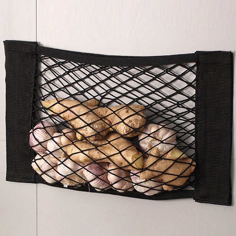 Car Back Rear Trunk Storage Net Reusable Fruit Vegetable Bags Net for Automobile Seat Back Home Toys Sundries Organizers