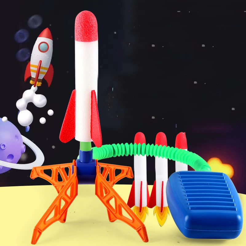 

Kids Rocket Launcher Step Pump Power Air Pressed Stomp Outdoor Family Games Skyrocket Birthday Gifts Sports Toys For Children