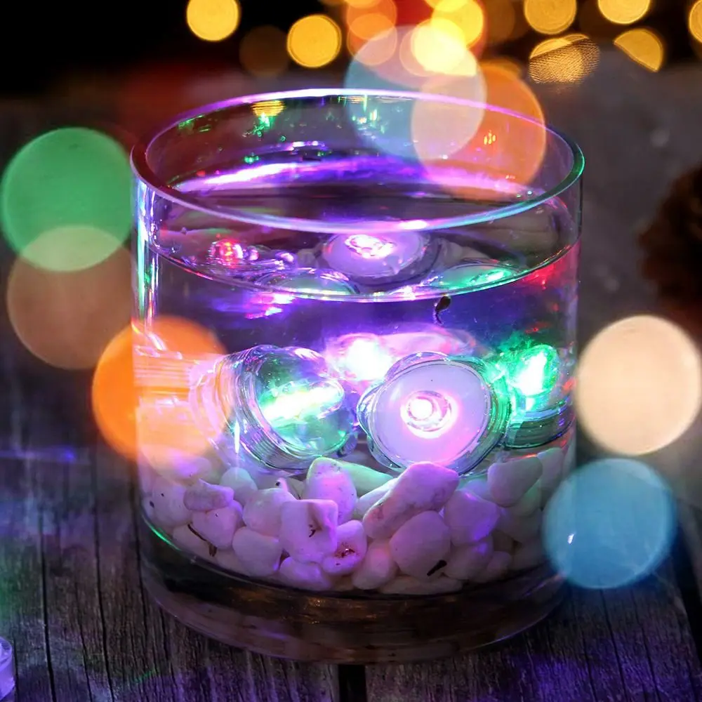 Waterproof LED Candles Light Tea Light Battery Powered Multicolor Underwater Decorative Lamp Candle Tealight For Party Wedding