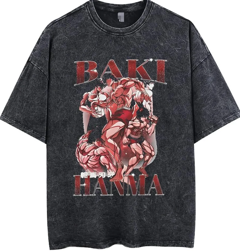 

Футболки Baki Merch, летняя модная повседневная футболка унисекс с короткими рукавами, уличная хлопковая футболка