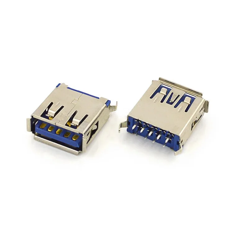 USB chassis AF 3.0 180 degrees 13.7mm Curved feet with edge iron shell 9-pin USB chassis