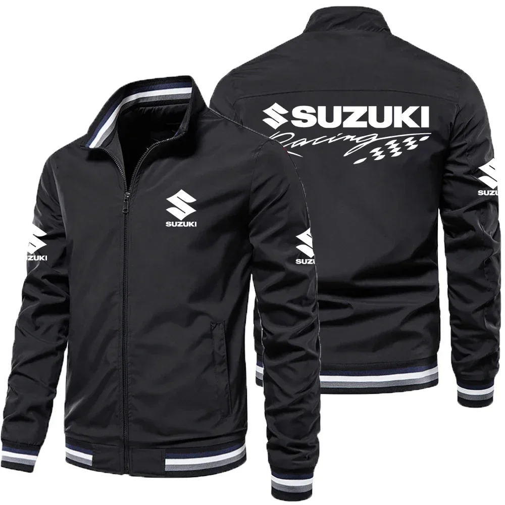Image of Suzuki Logo Motorrad-Herrenjacke Übergroße Lässige Sportjacke für Frühling Herbst Neu 2026 Herrenbekleidung