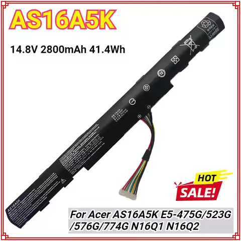 New AS16A5K Battery for For Acer Aspire E15 E5-575 E5-575G E5-576 E5-576G N16Q2 E5-575-33BM E5-575-52JF E5-575-54EB E5-575-54E8