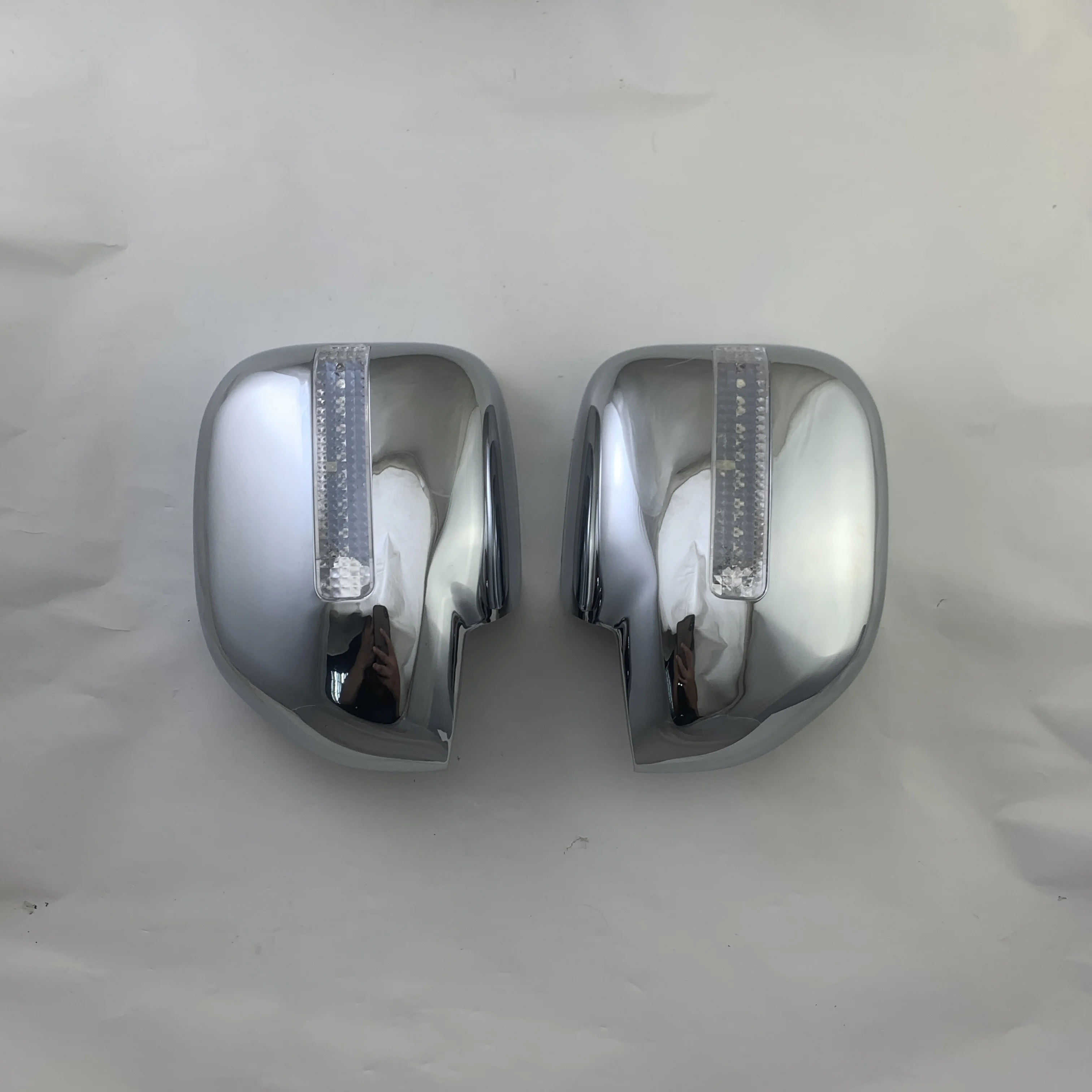 2pcs Car ABS Chrome Accessories Plated 1996-2007 For Toyota Land Cruiser LC100 FJ100 4700 Door Rearview Mirror Cover With LED