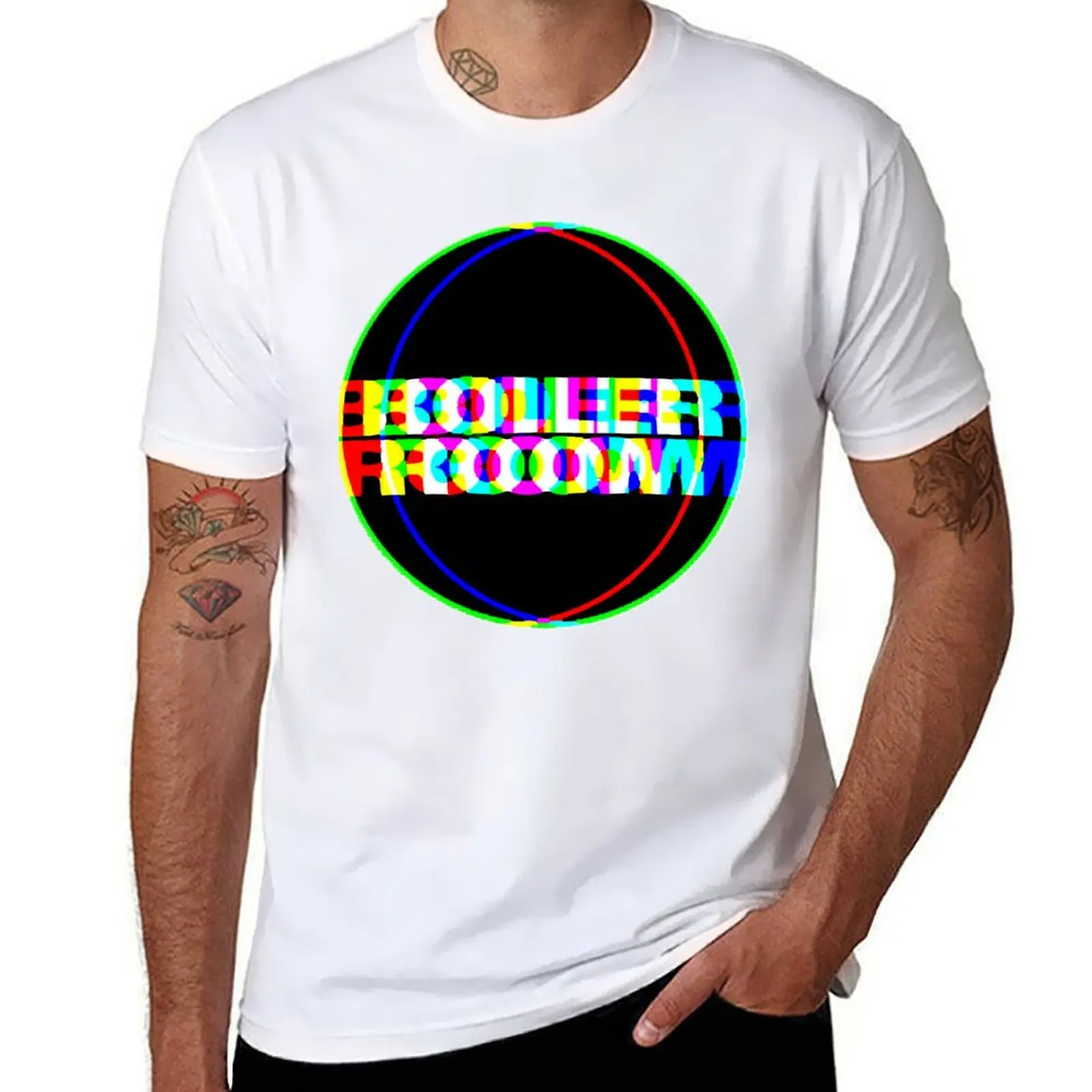 Room Color I Glitch Boiler T-Shirt Work Wear Simple Tee Shirt