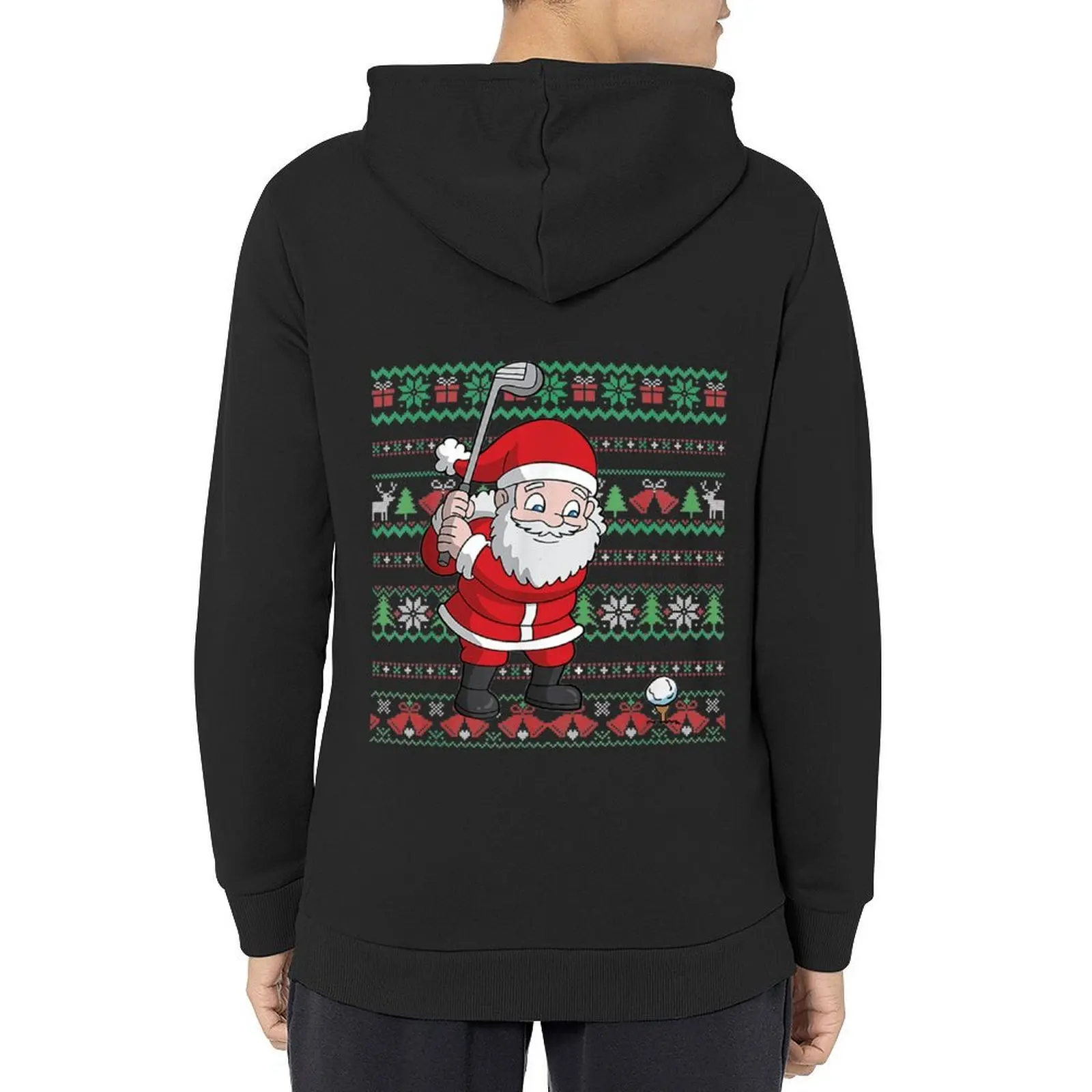 

Christmas Santa Claus Golf Funny Sport Lover Ugly Xmas Hoodie winter clothes clothes for men anime clothes anime hoodie