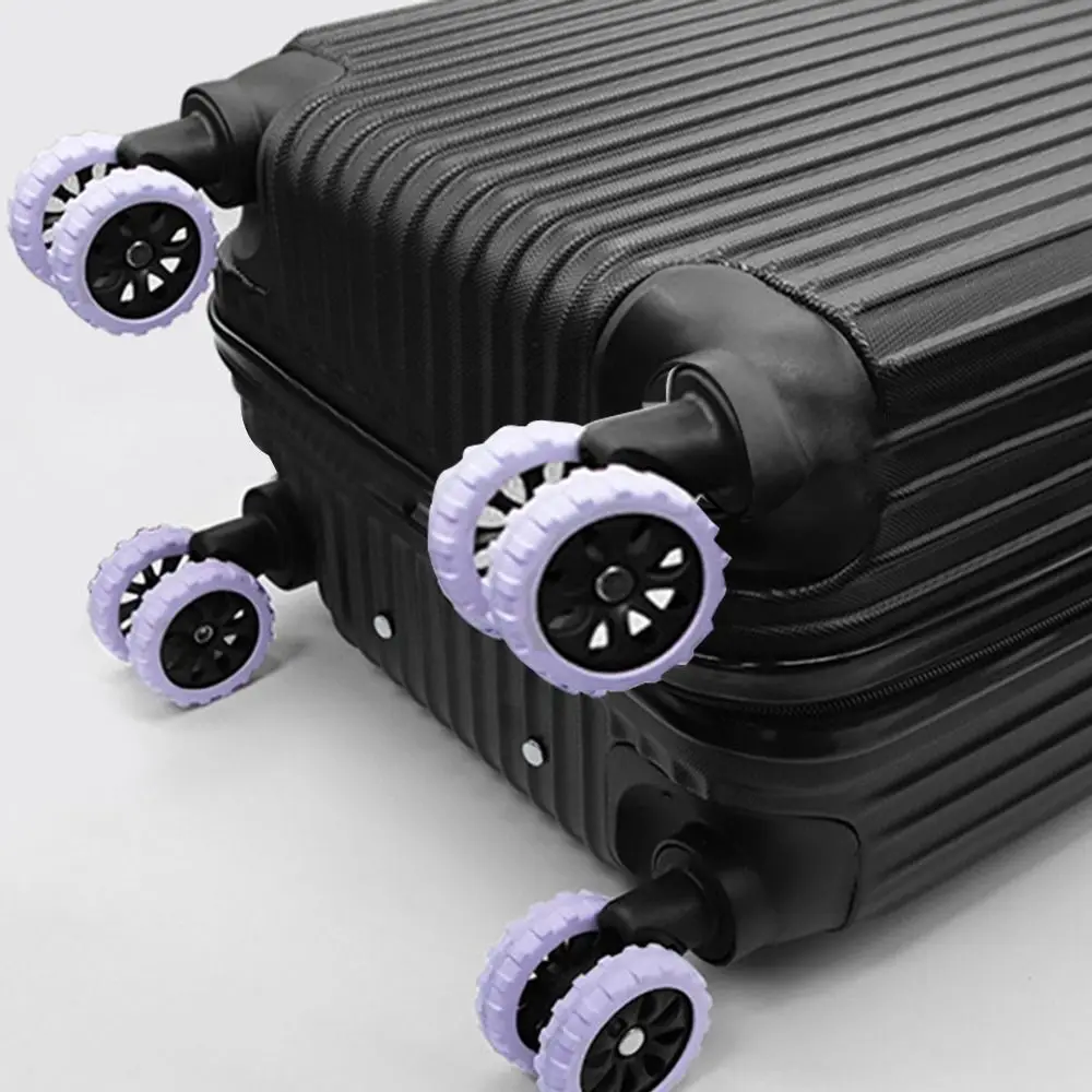 Universal Travel Luggage Caster Shoes Silicone Suitcase Wheels Protection Cover Reduce Wheel Wear Reduce Noise Wheels Protector