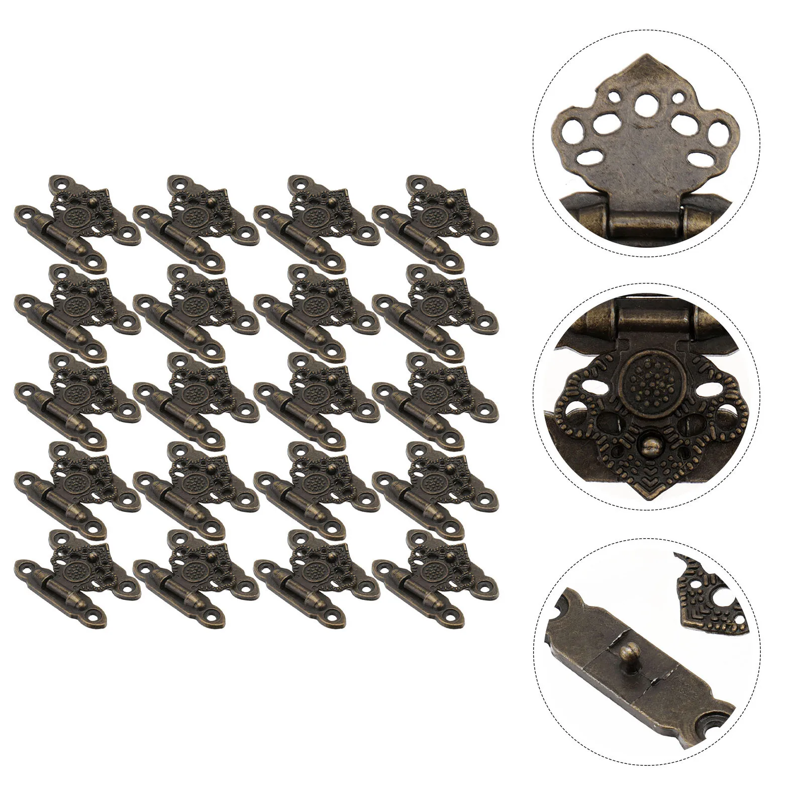 

20Pcs Zinc Alloy Lock Buckle Suitcase Bag Metal Hasp Durable for Wooden Box Toolbox Suitcase Wooden Box Lock Buckle