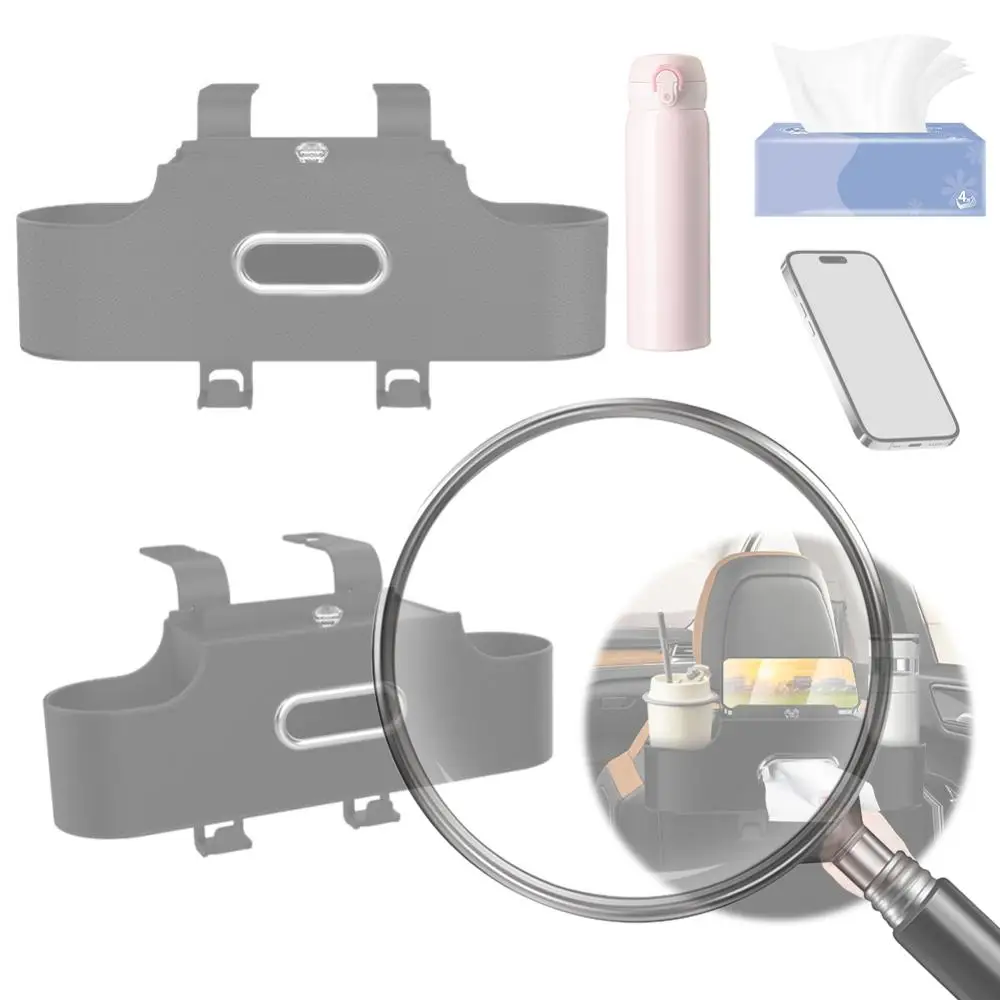 

Многофункциональная подвесная сумка-органайзер 4-в-1 на спинку автомобильного сиденья с держателем для салфеток и подстаканником, аксессуар для автомобиля