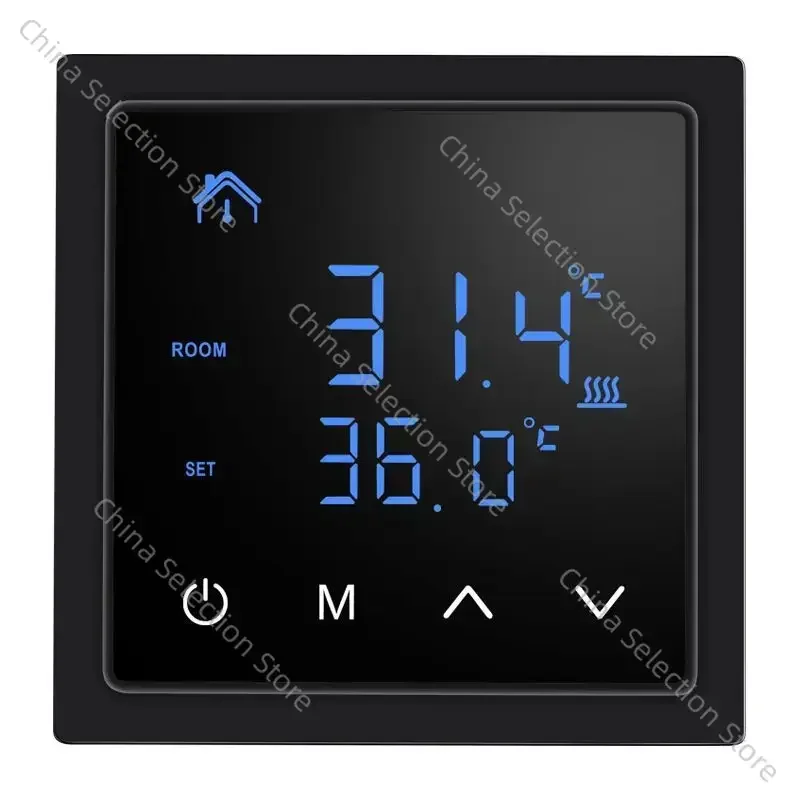 Smart Panel Digital Display Thermostat Household Floor Heating Temperature Control Cable Electric Heating Heating Controller