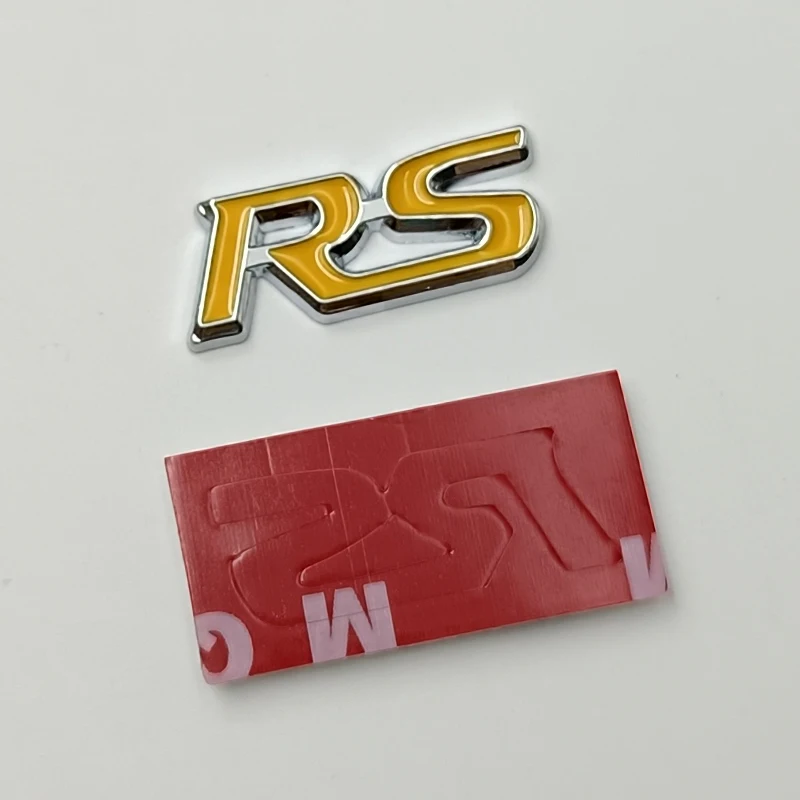 3d Metal RS Logo Badge Decal Car Steering Wheel Emblem For For Honda RS FIT Jazz Civic HRV Jade Front RS Emblem Car Acceessories image 2