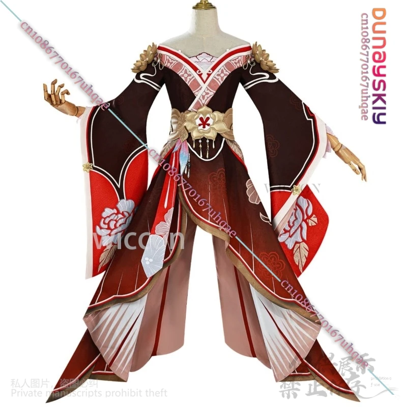 Anime Game Honkai Star Rail Cosplay Fugue Costume Long Dress Chinese Style Lolita Cos Shoes Wigs For Woman Halloween Customized