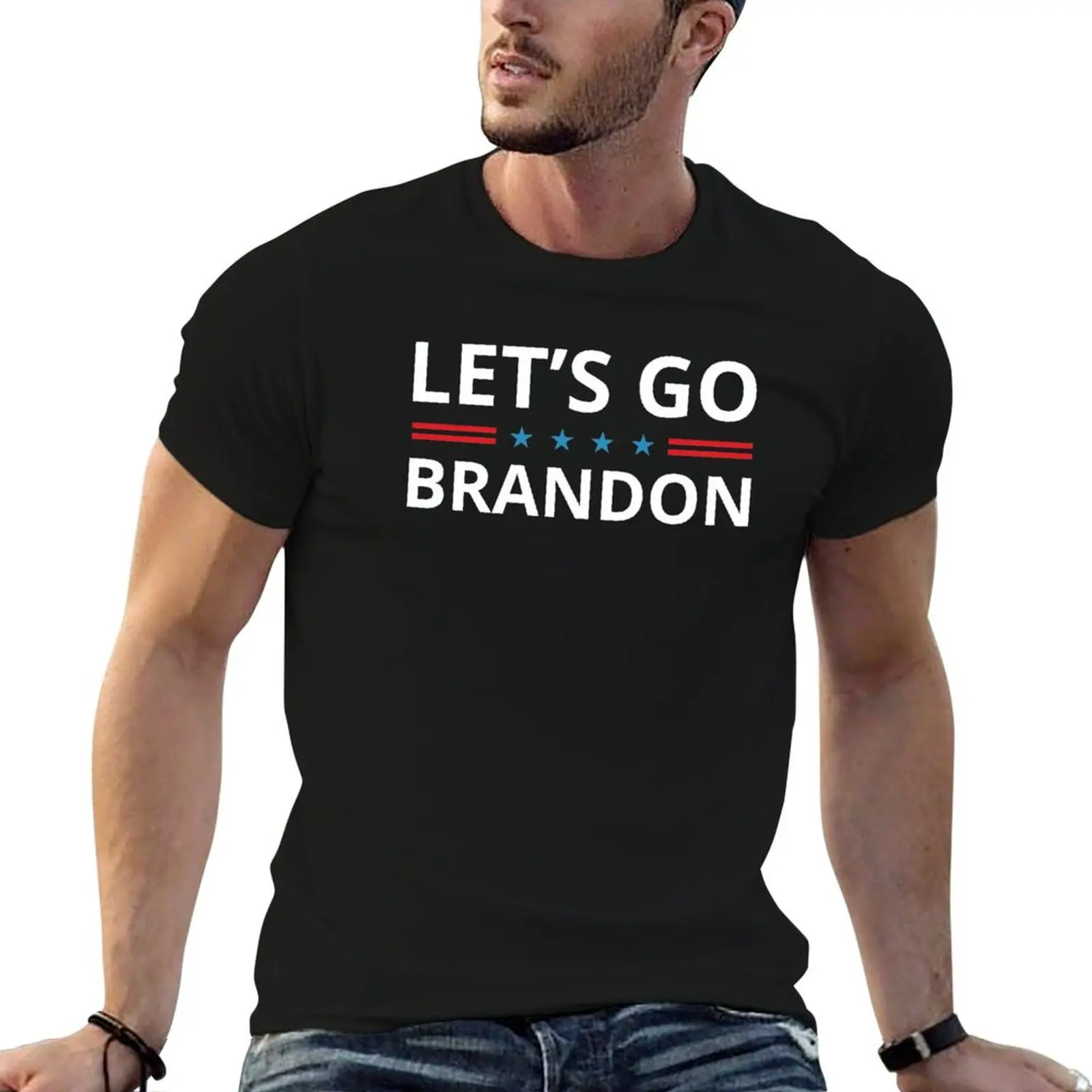 Let’s Go Brandon Conservative US Flag Gift T-Shirt cute clothes rapper graphic tees t shirts for men cotton