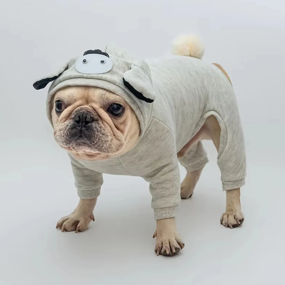 

New Bulldog Clothes Winter Dog Jumpsuit Pajamas Pug Clothing Yorkie Poodle Bichon Pomeranian Schnauzer Dog Costume Dropship