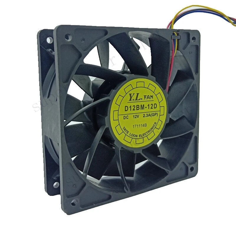 Вентилятор охлаждения S+ D12BM-12D для Y.L Fan 12038, DC 12V, 4-контактный, 120 мм, максимальный расход воздуха 2.3A Вентилятор охлаждения S+ D12BM-12D для Y.L Fan 12038, DC 12V, 4-контактный, 120 мм, максимальный расход воздуха 2.3A