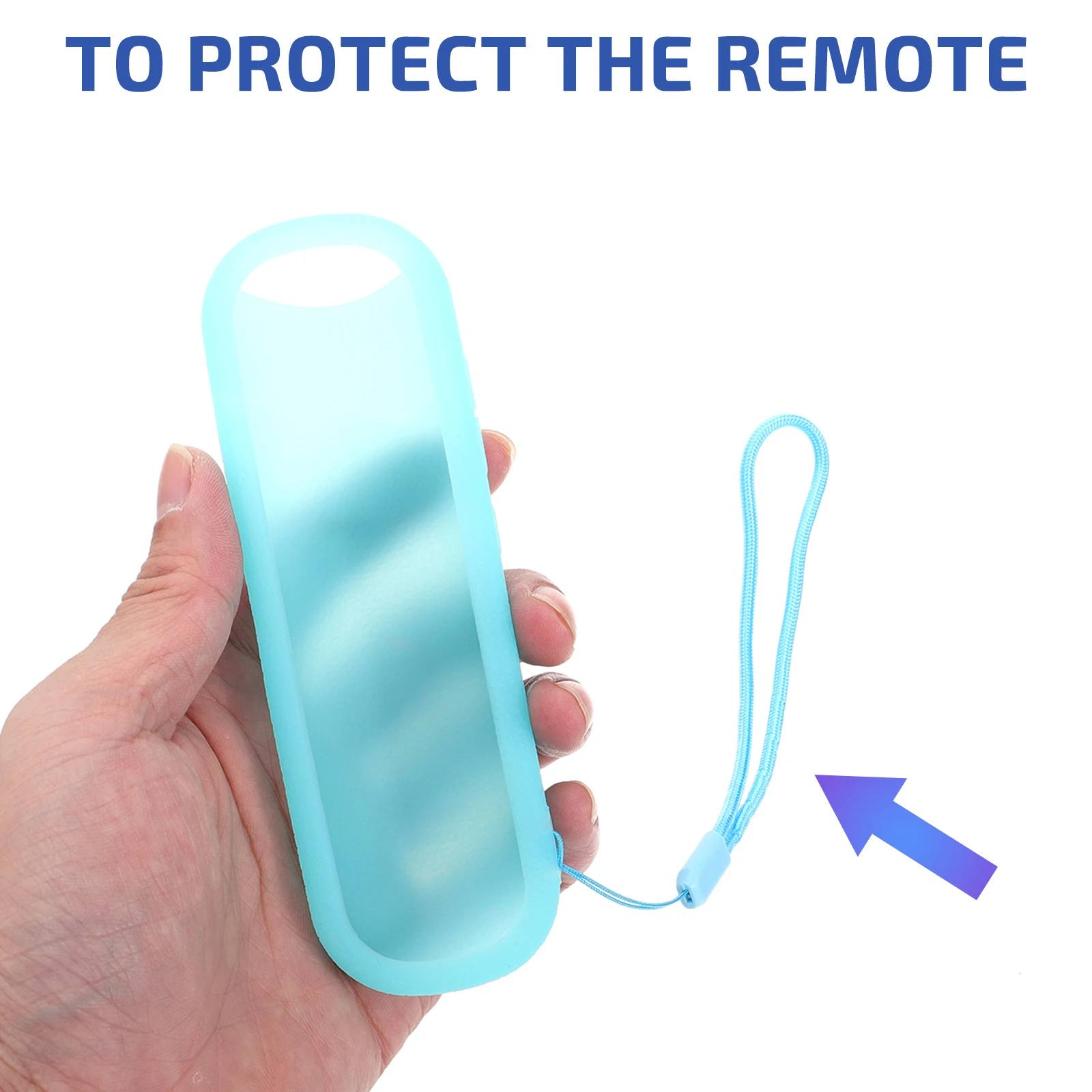

Silicone Remote Control Case Protective Luminous Blue Sleeve Bright Colors Non Slip Texture Durable Daily Impact Must Have Tool