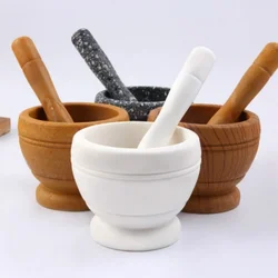 Resin Mortar Pestle Set Garlic Herb Spice Mixing Grinding Crusher Bowl Restaurant Kitchen Tools