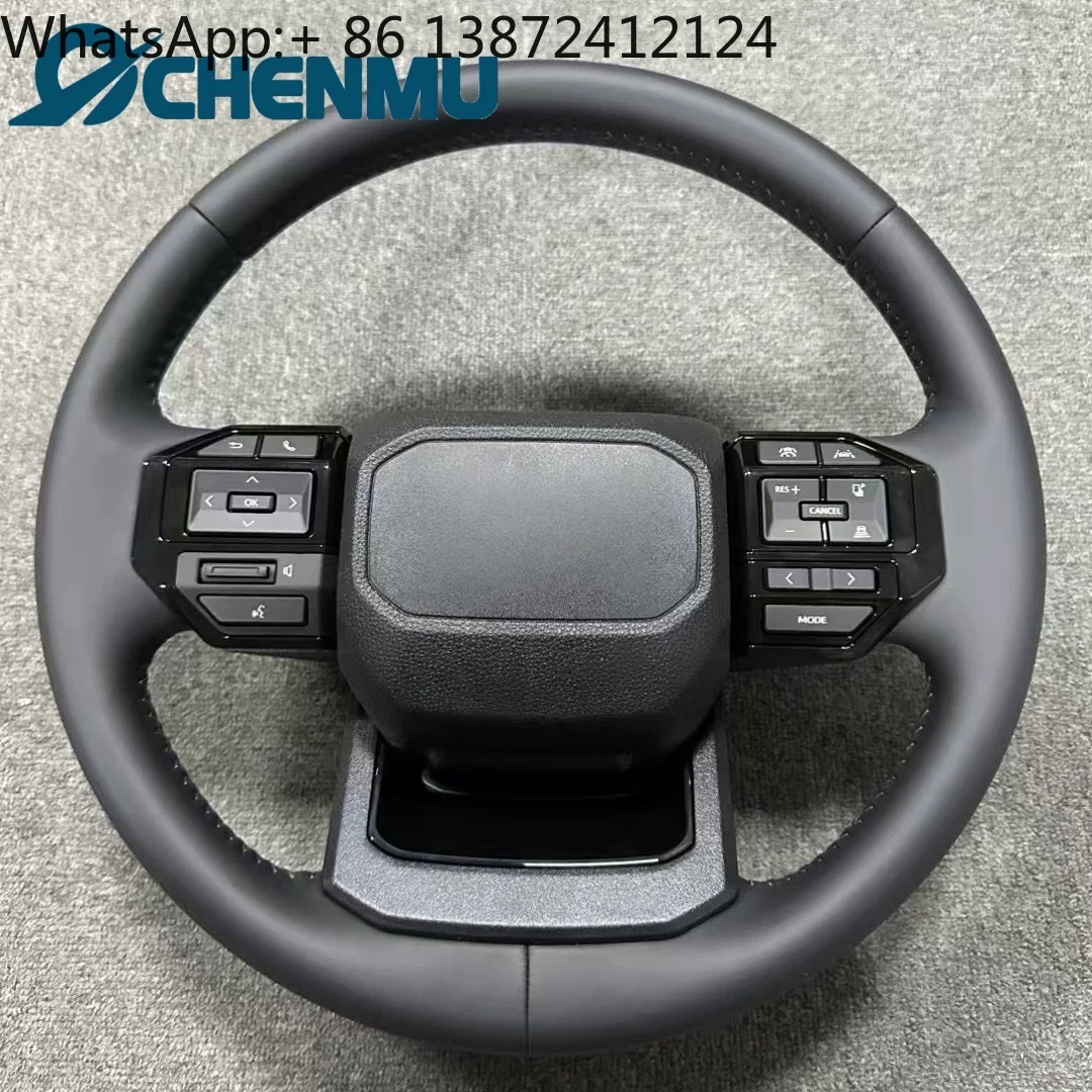 

Factory Outlet Upgrade Leather Black Button Car Steering Wheel for Toyota Land Cruiser Prado 120 150 LC70 LC200 Hilux Fortuner