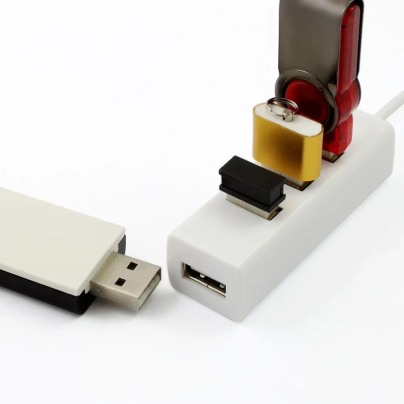 USB 2.0 High Speed 4-port Splitter Hub Adapter For PC Computers USB Plug And Play For Laptops And Tablets