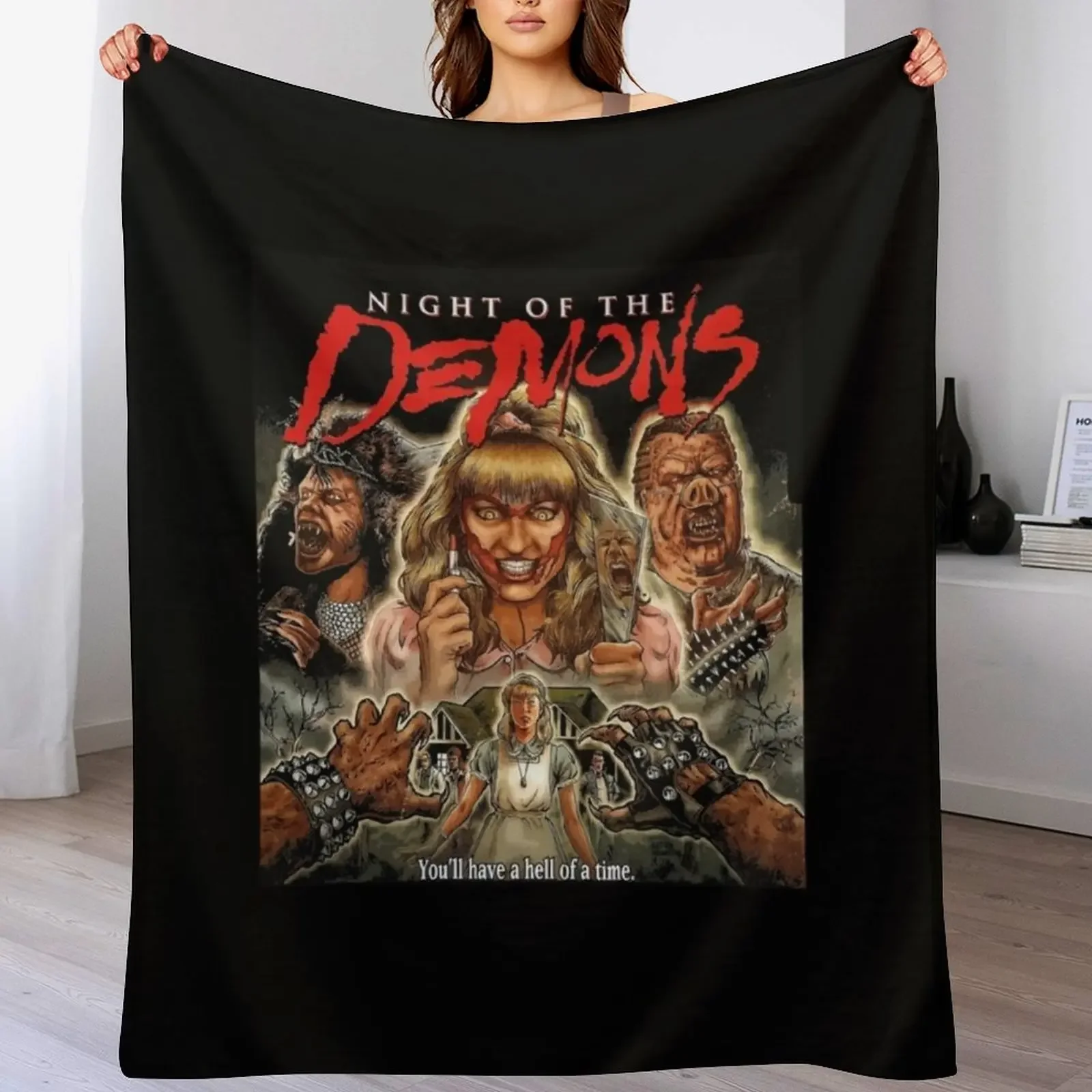 Night of The Demons Throw Blanket Decorative Throw cosplay anime Blankets