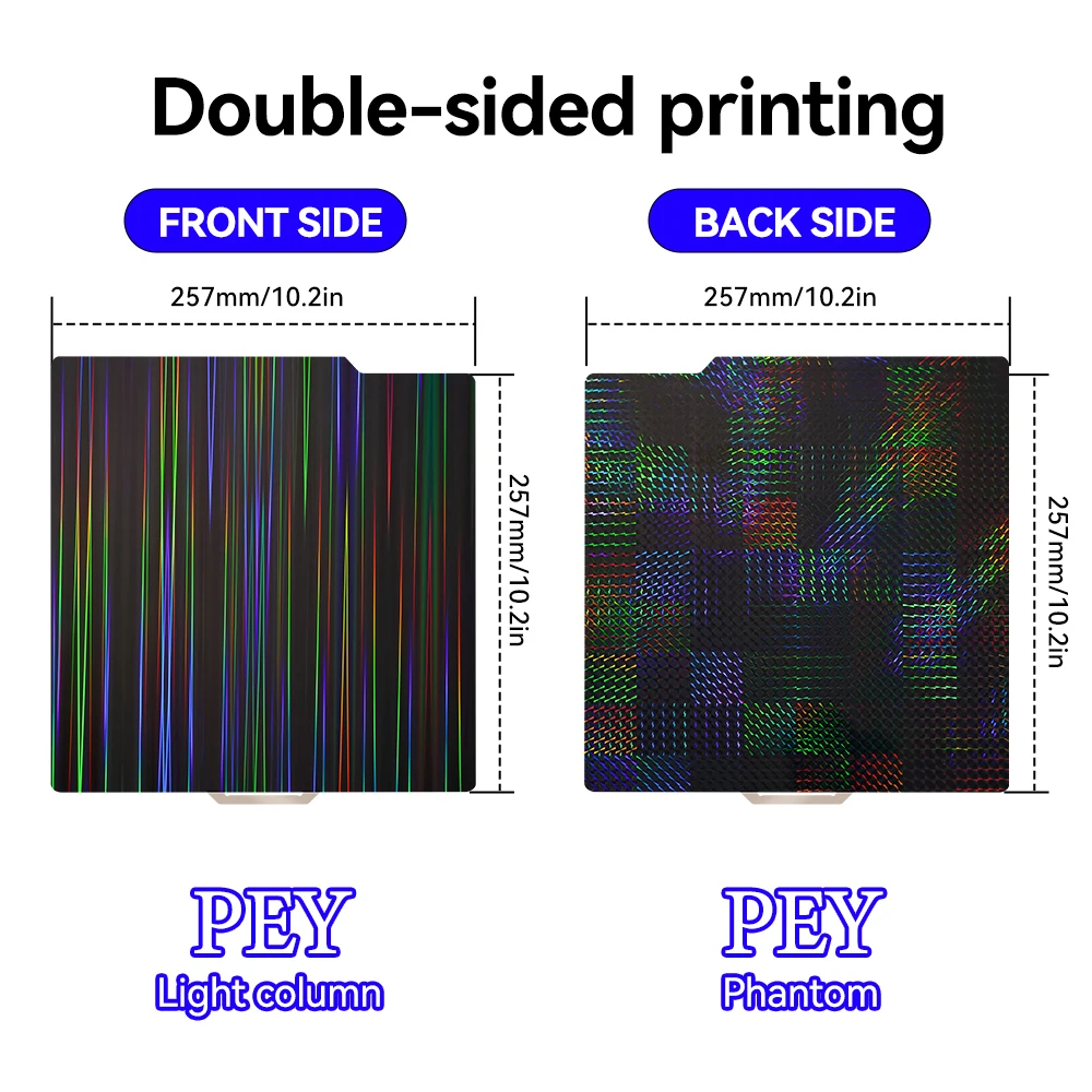 X1C P1P P1S A1 X1 Piastra di costruzione per piastra da laboratorio Bambu Foglio PEI liscio PEO PET per stampante 3D Bambulabs x1 p1p Piastra di costruzione del piano riscaldato