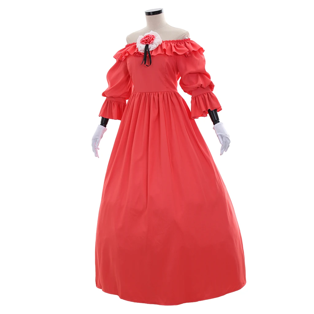 18th Century Victorian Off Shoulder Dress Women's Civil War Southern Belle Ball Gown Medieval Court Noble Party Princess Costume