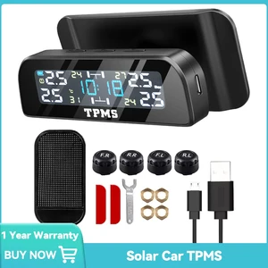 Carro TPMS pneu pressão sensores, sistema de monitoramento solar, alarme de temperatura TMPS 4 roda pneu sensor externo 8 principais vendas sensor transdutor de pressão - №8