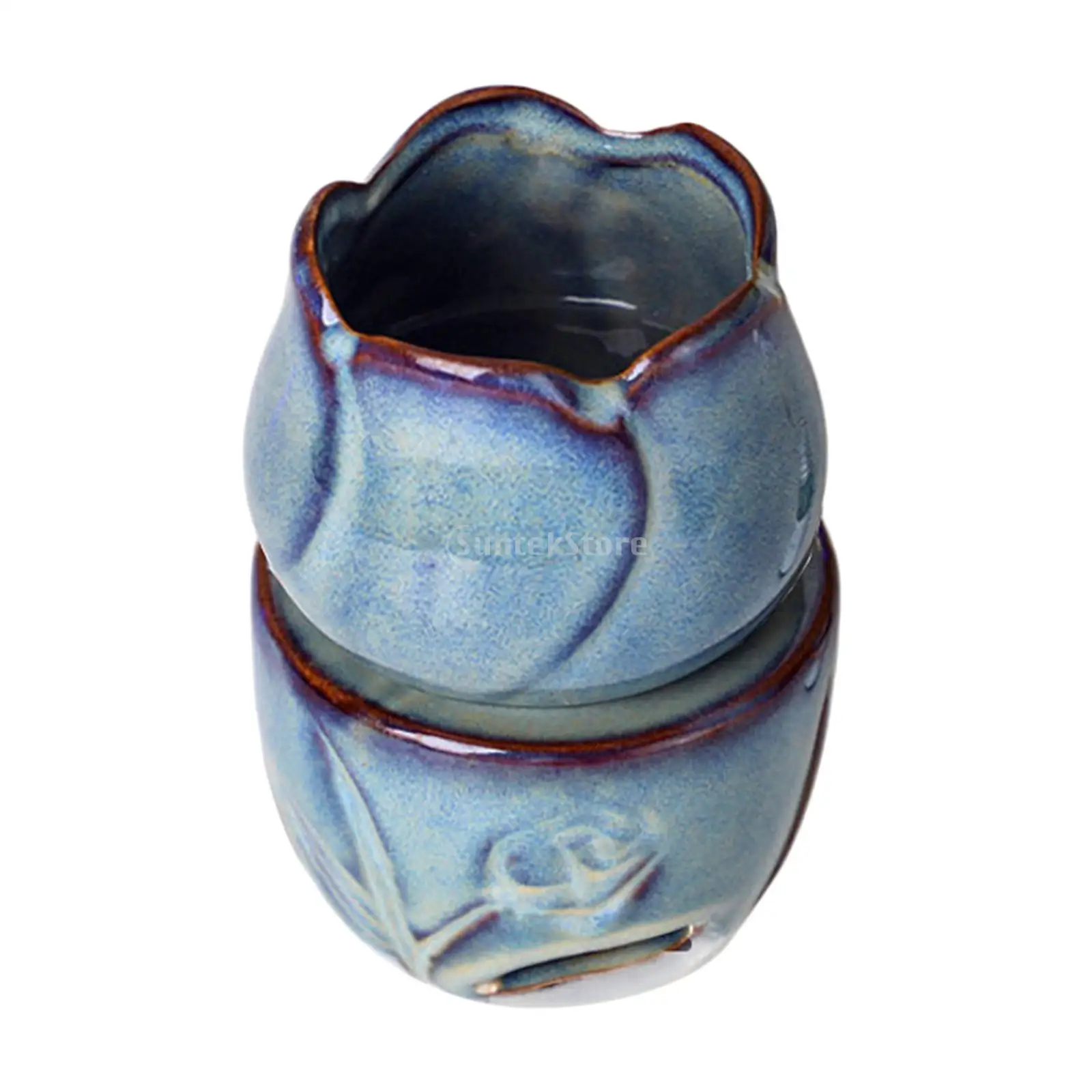 Tulip Ceramic  Aromatherapy Oil Burner split Furnace Wax Melt Fragrance Aroma Burner Holder Home Incense Wax Melt Candle Gift