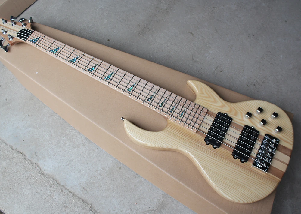 Flyoung Musical Instruments Bass Guitar 6 Strings Electric Bass Guitar Neck Through Bass