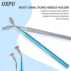 Dental Tool, Root Canal Filing Needle Holder, Aluminum Alloy and Stainless Steel Material, Hand-held Needle Holder Tool