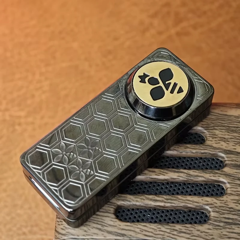 Bee Emperor EDC Mechanische duwkaarten Fidget Spinner Roestvrij staal Magnetische decompressie Vingertop Gyro Push Slider Speelgoed