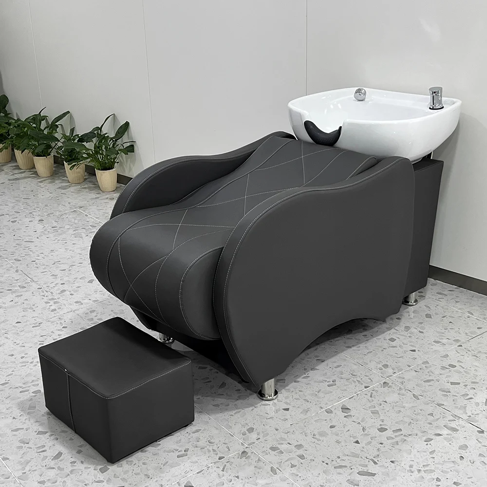 Nordic Ergonomic Shampoo Bed Massage Fashion Unique Modern Shampoo Recliner Luxury Delicacy Cadeira De Barbearia Salon Furniture