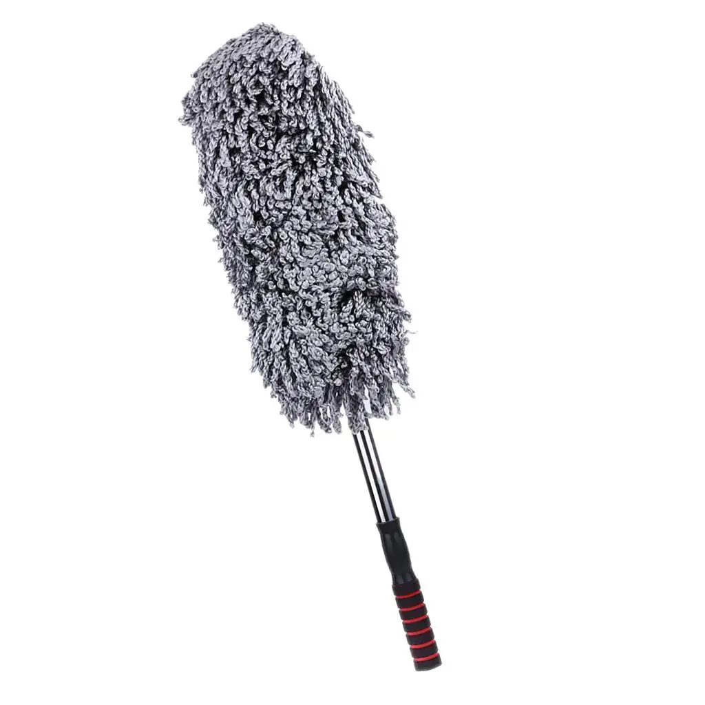 Stainless Steel Microfiber Car Clean Duster Adjustable Cleaning Brush for Manual Car Wash