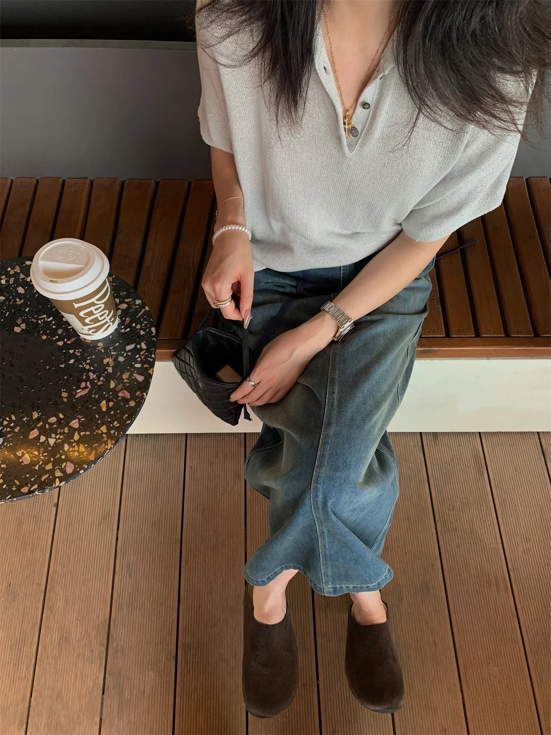 

Винтажная трикотажная футболка Ele с пуговицами и коротким рукавом из бумажной ткани, в двух цветах, повседневный удобный женский модный топ