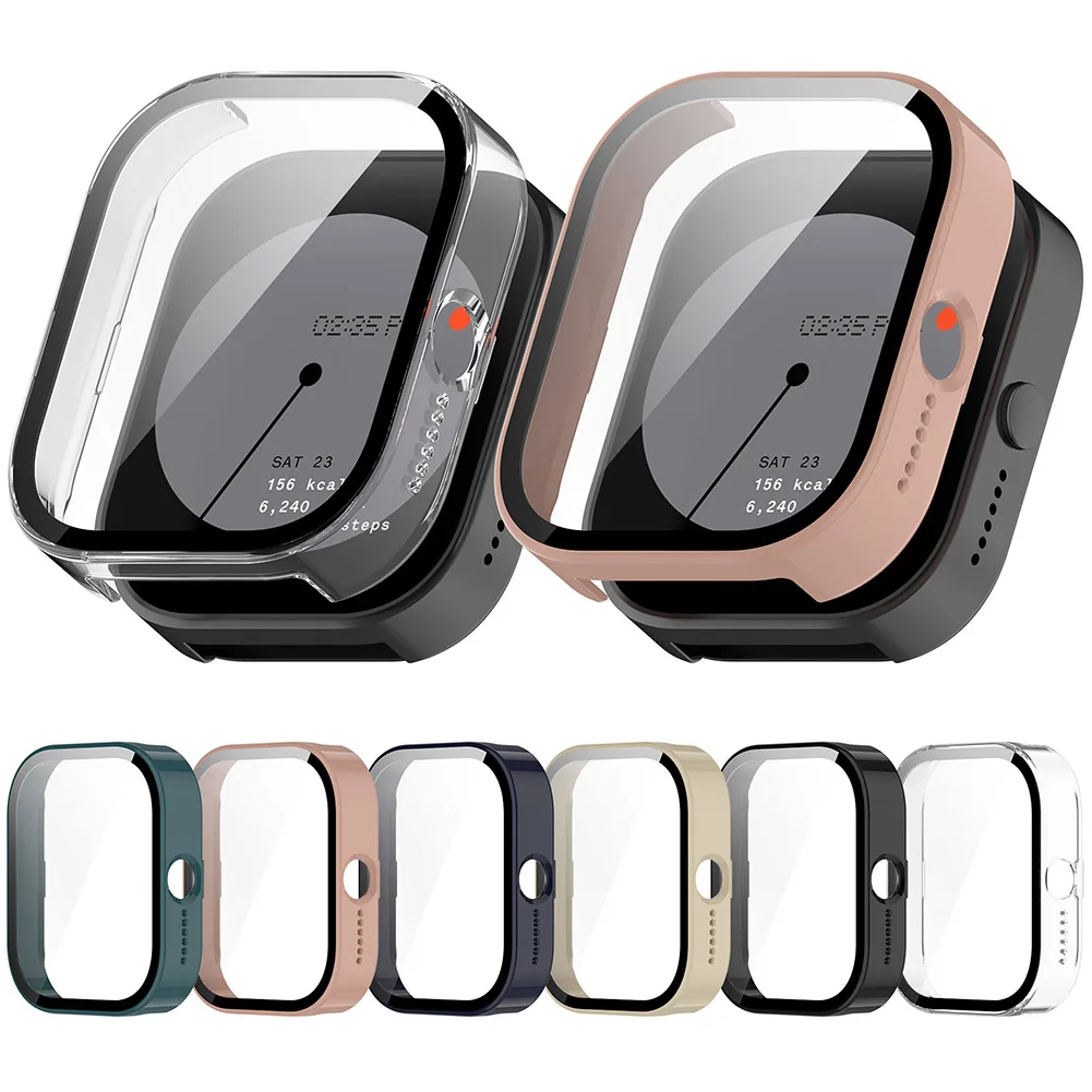

Protective Cover with Tempered Glass Protector Case Screen Protector Full Cover Case for CMF by Nothing Watch Pro Accessories