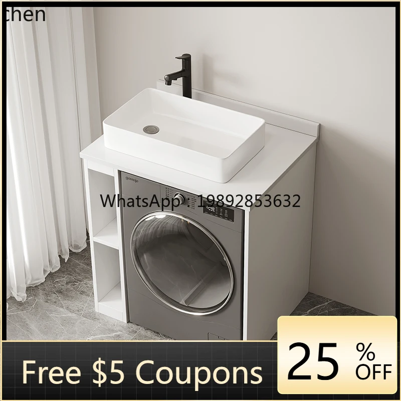 ww  ceramic countertop basin, washing machine cabinet integrated balcony cabinet combined laundry pool washbasin