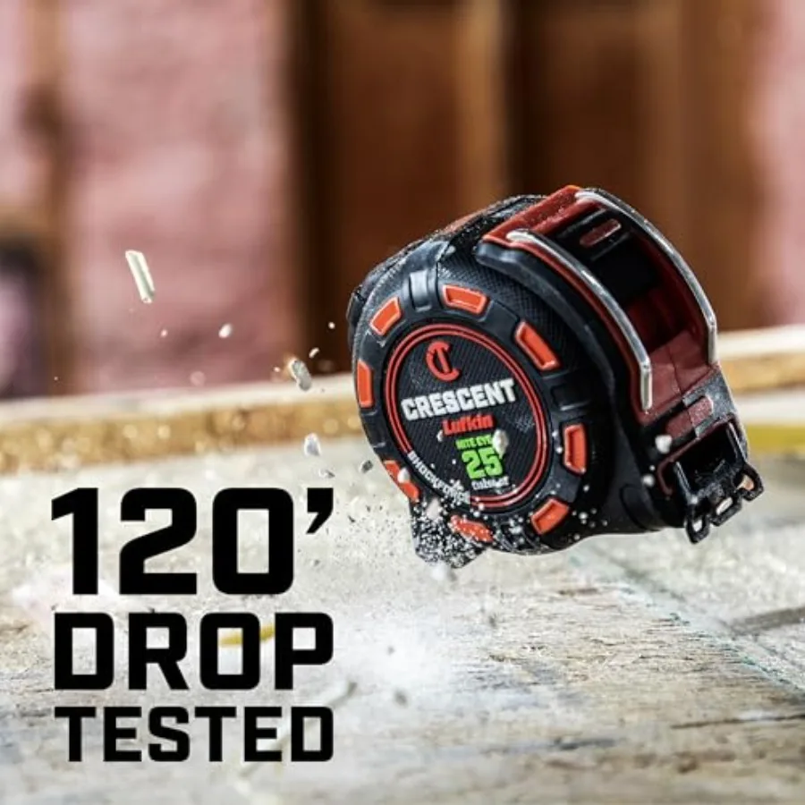 الهلال لوبكين 25 قدم. SHOCKFORCE NITE EYE شريط قياس مغناطيسي LM1325B02 لقياس الدقة في مشاريع البناء DIY