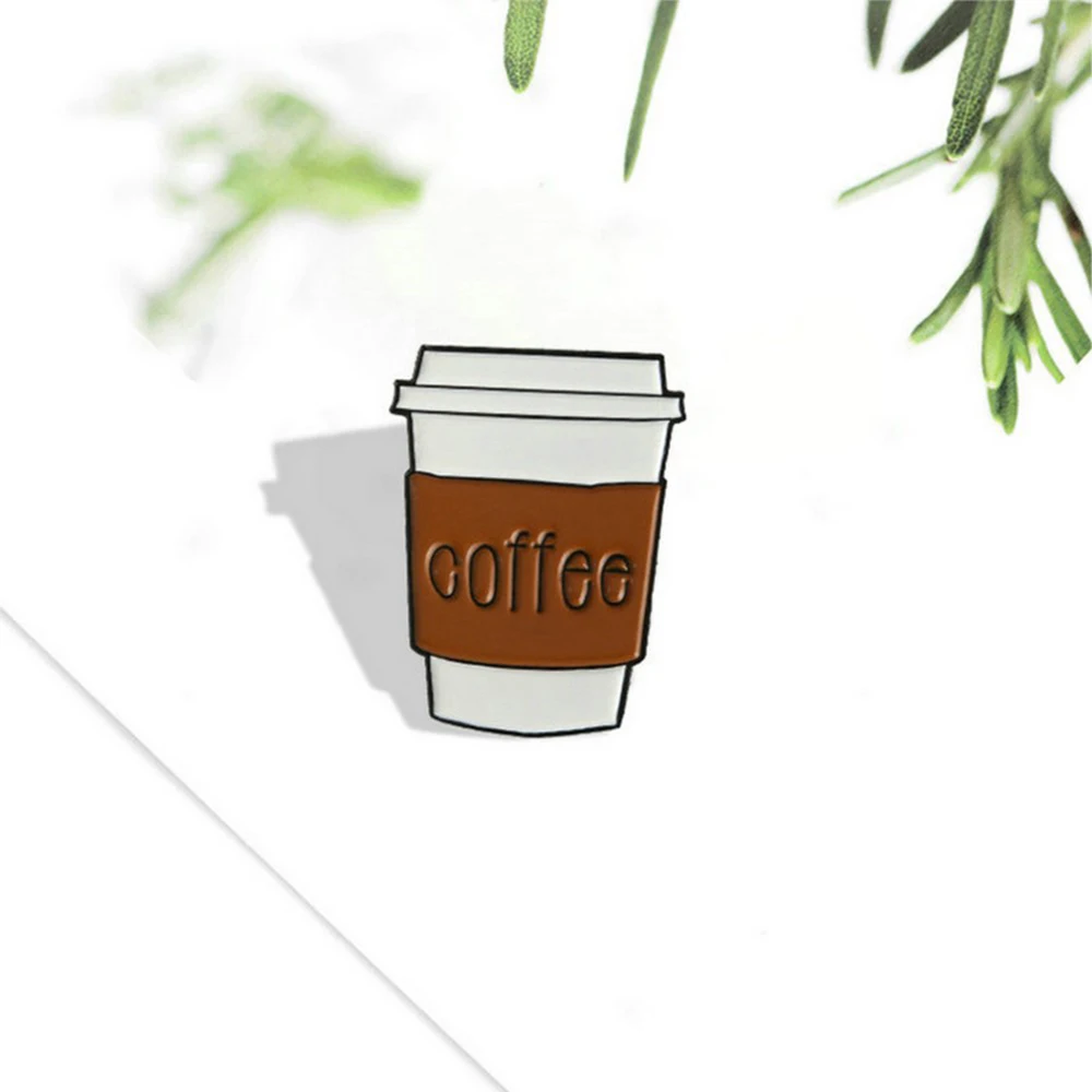 Pin esmaltado para taza de café, insignia para amantes de la vida, broche de solapa, bolsa de Camisa vaquera, joyería de dibujos animados, regalo creativo para amigos