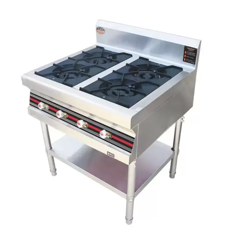 Commercial 4pc Stainless Steel Gas Burner and Cooker