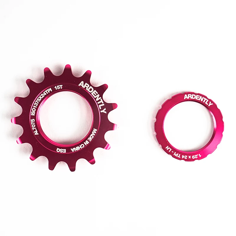 Ardently Single Speed High Quality Bicycle Freewheel Cog 13T-20T Fixed Gear Road Bike Sprocket & Lockring Aluminium Alloy Cogs