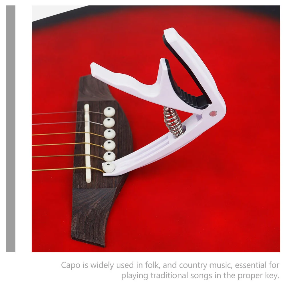 

Guitar Capo for Acoustic Electric Ukulele Classical Tuner Accessories Men Parts Set Adjustable Spring Tension Smooth Clamping