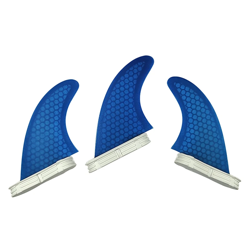 Surfboard Fins G3 UPSURF FCS 2 Fin Tri fin set  Red/Blue Color Double Tabs 2 Water Sports