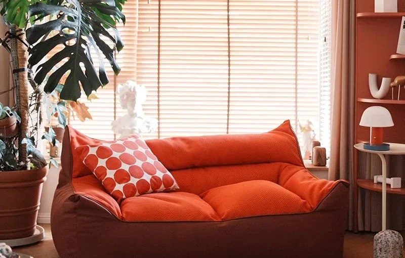 

Double sofa small apartment living room comfortable balcony sofa