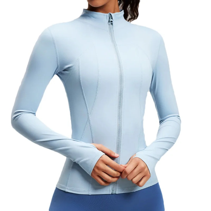 Aiithuug Full Zip Up Sports Jackets 3D Lines Design Slim Fit Yoga Top Tennis Shirts Golf Long Sleeve Quick Dry Workout Jacket